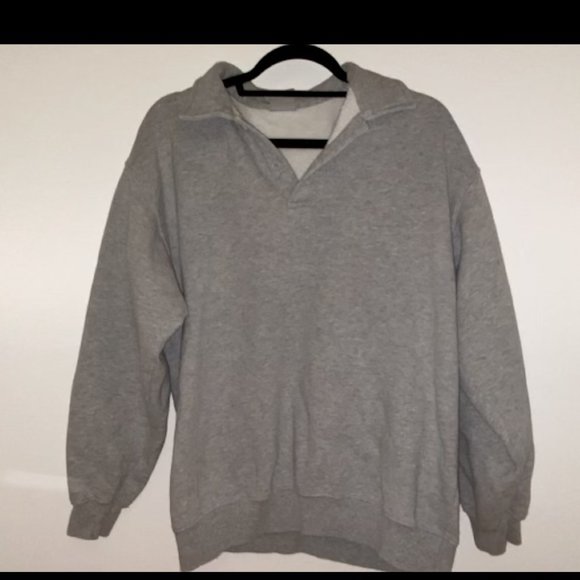 TNA Cozy Af Boyfriend Polo Sweatshirt - Picture 2 of 3